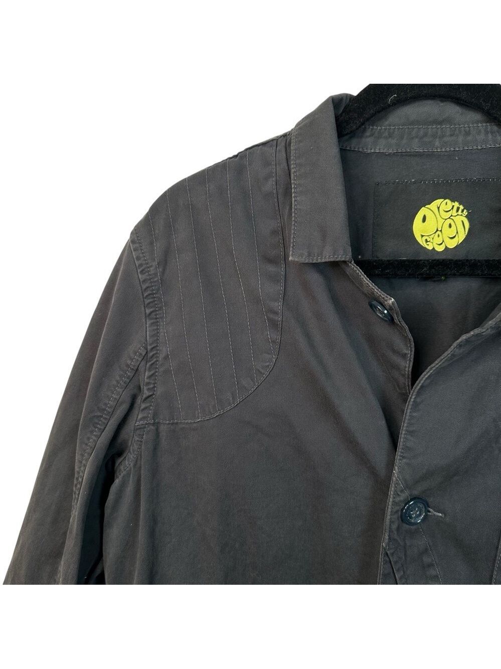 Pretty Green Utility Jacket Black Dark Grey Size L Casual Workwear - Picture 6 of 15